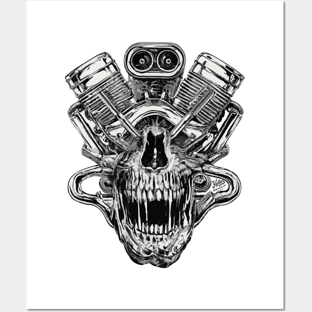 Gearhead Skull Wall Art by Keller Apparel Co.